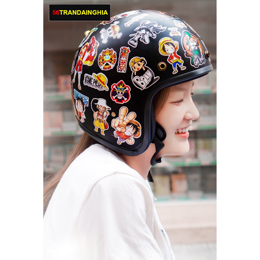 Sticker Đảo Hải Tặc One Piece | Sticker Dán Xe máy, mũ bảo hiểm, trang trí laptop vali- Chống Thấm Nước, Chống Bay Màu
