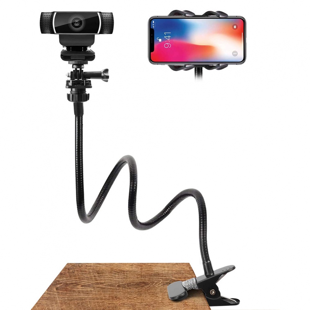 Chân đế Webcam Bàn linh hoạt Giá đỡ ngỗng Kẹp Kẹp Máy ảnh