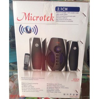 Loa Vi Tính Bluetooth Microtek MT668BT / 2.1 (Đen) - Hàng Nhập Khẩu