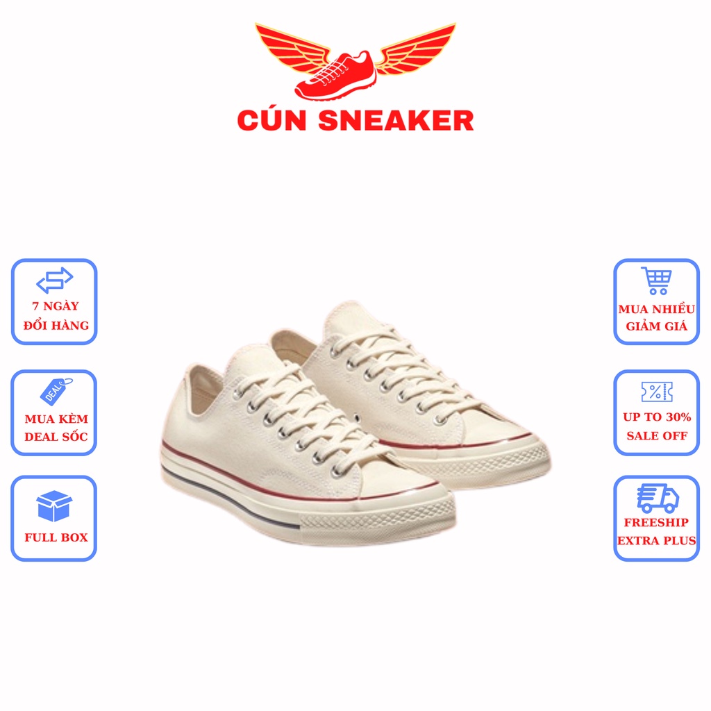Giày 𝐂𝐎𝐍𝐕𝐄𝐑𝐒𝐄 𝟭𝟵𝟳𝟬𝘀 Cổ Thấp Nam Nữ Màu Trắng 🌸 Giày CV 1970s Trắng Thời Trang Cao Cấp Full Box
