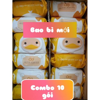 Combo 10 gói ướt Agi không mùi /100 tờ phiên bản mới Vàng / Xanh / Nâu