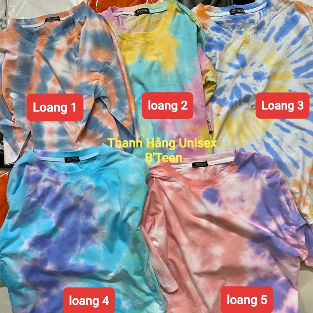 [ Hình Thật % ] Áo Thun Loang Cotton % Siêu mềm siêu thấm hút siêu hot 2020
