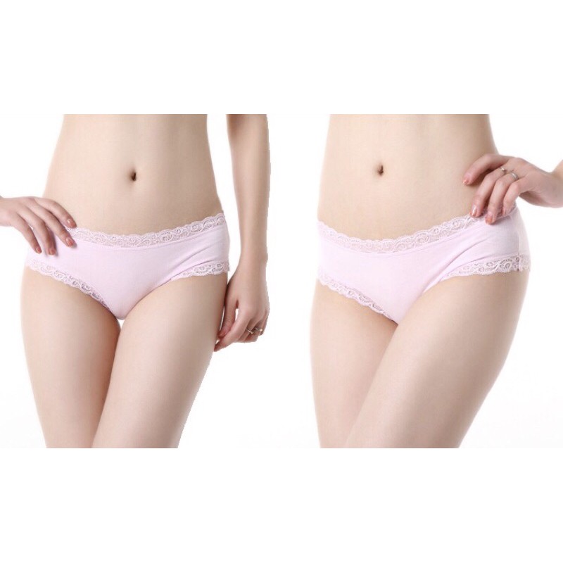Quần Lót Cotton Viền Ren Thái Nữ Co dãn 4 chiều FREESIZE 40-60kg 5889