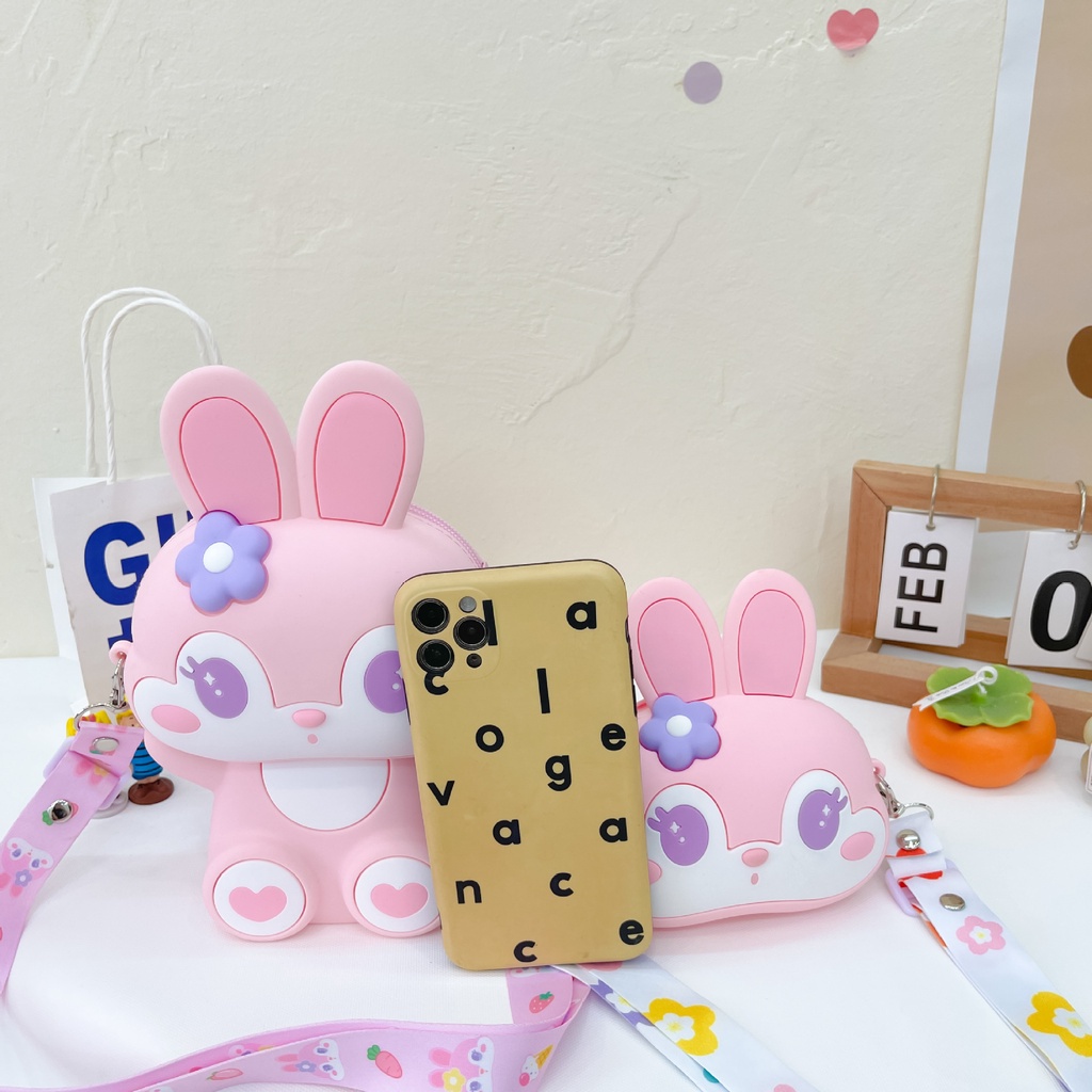 Túi Đeo Chéo Vai Bằng Silicon Hình Hoạt Hình Disney Stella Lou Dễ Thương Dành Cho Bé Gái