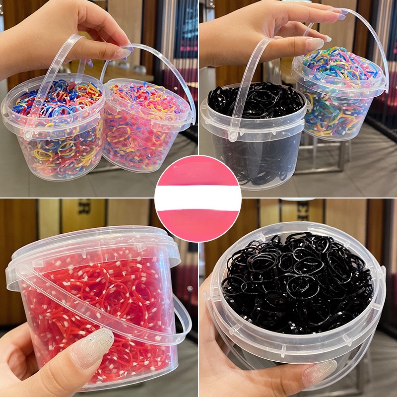 Thun Cột Tóc Dùng Một Lần Độ Co Giãn Cao Màu Sắc Xinh Xắn