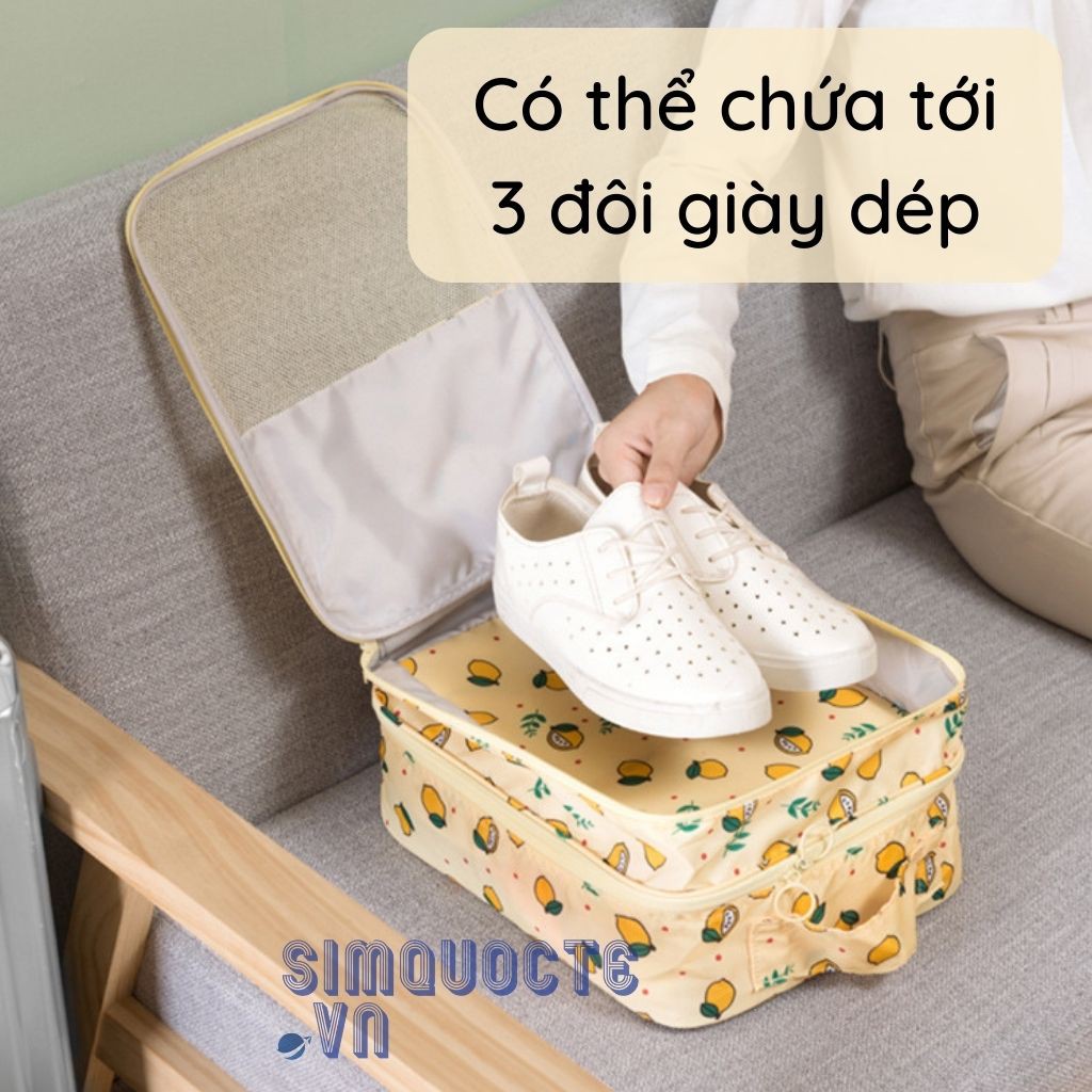 Túi đựng giày gắn vali du lịch chống thấm nước hình dễ thương TG4