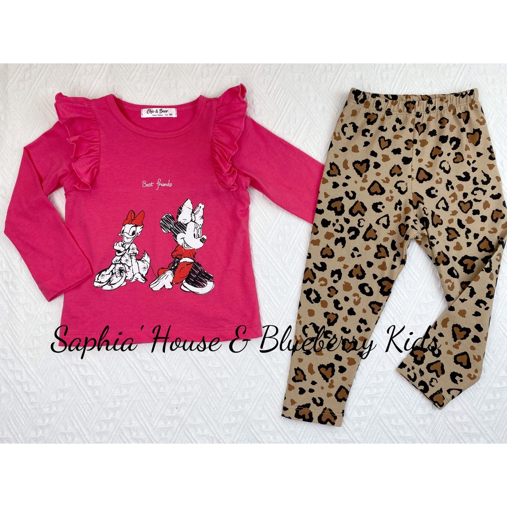 Bộ bé gái cotton quần legging 8 mẫu