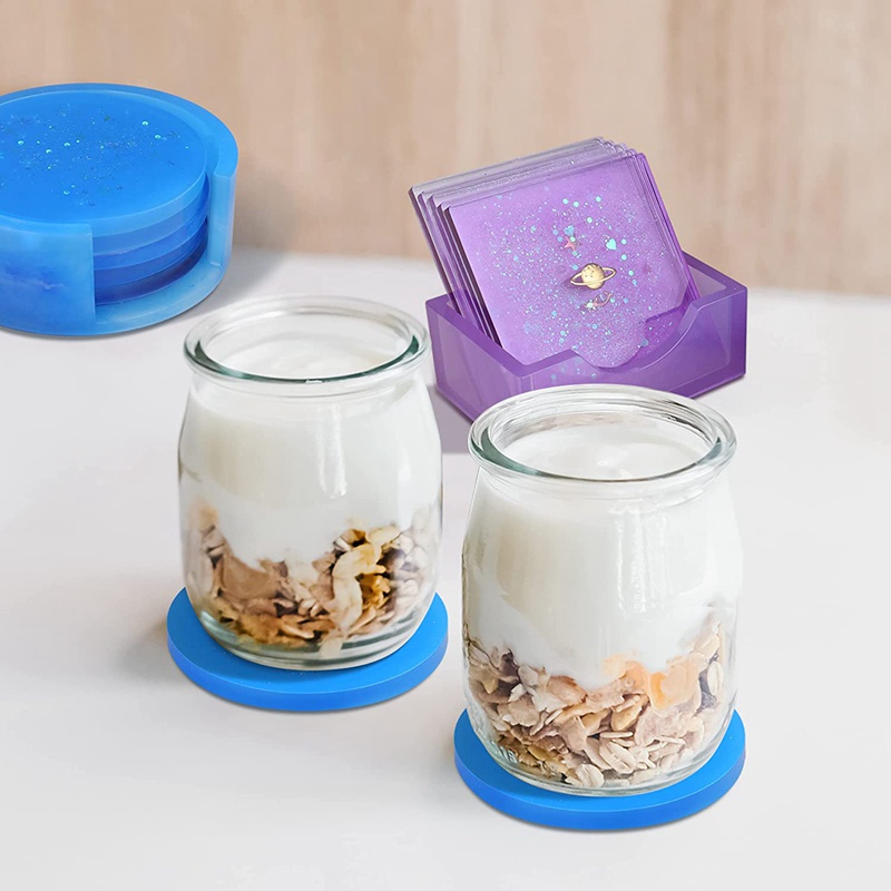 Set 12 Khuôn Silicone Làm Đế Lót Ly Tiện Dụng
