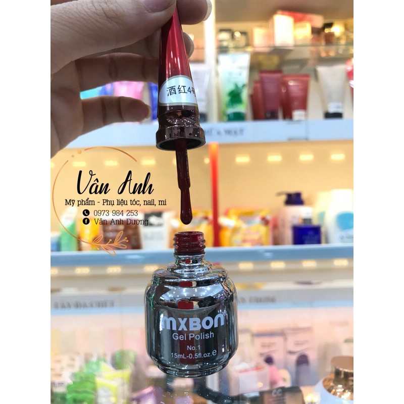 Sơn Gel Mxbon Tone Đỏ Chai Nắp Nhọn