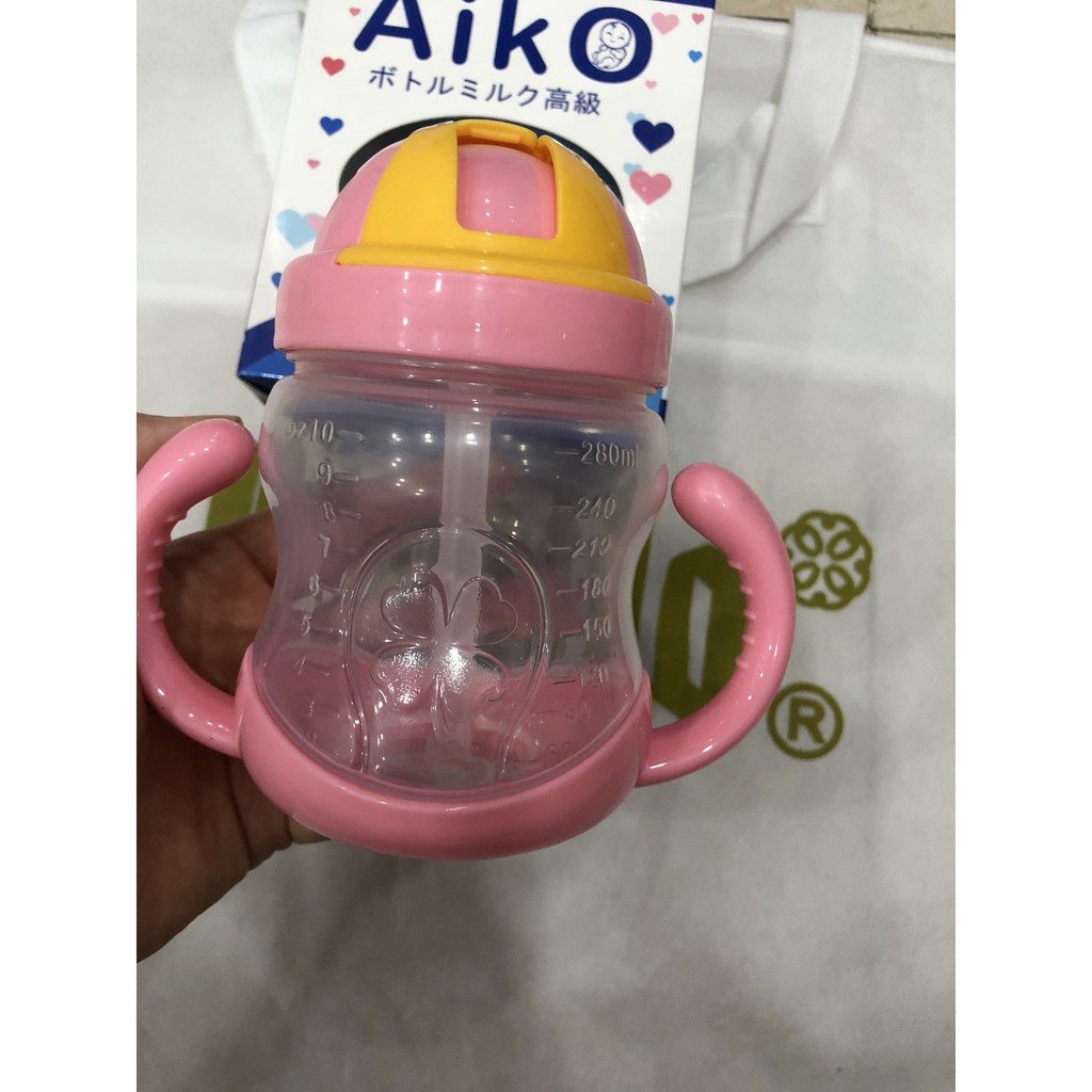 BÌNH UỐNG NƯỚC CHỐNG SẶC AIKO 6M+ 280ML- thanh lý