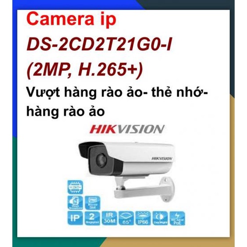 DS-2CD2T21G0-I (2MP, H.265+)    Camera IP HD 2MP