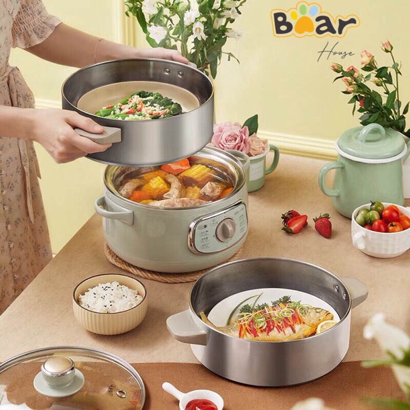 NỒI HẤP ĐA NĂNG BEAR 10L INOX D80G5