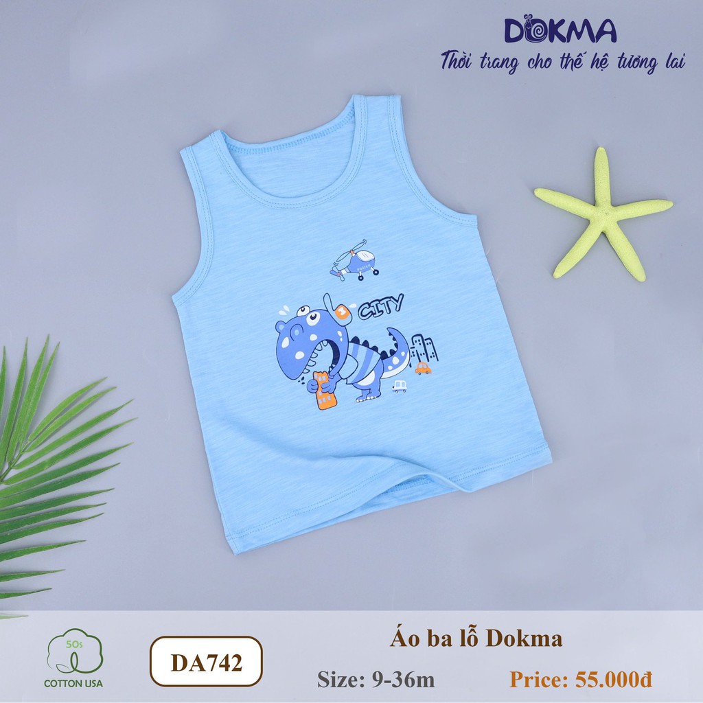 DA742 Áo ba lỗ Dokma in hình (9-36M)