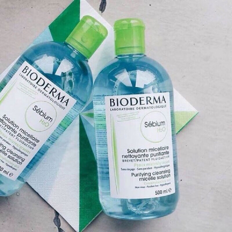 Nước tẩy trang Bioderma Sebium H2O 500ml (Màu Xanh) chuyên giành cho da dầu | BigBuy360 - bigbuy360.vn