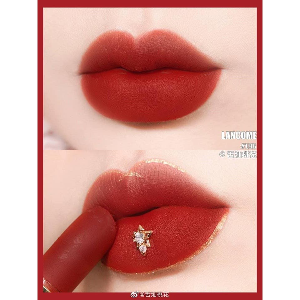 Son Lancome L'absolu Rouge Drama Matte 196 Orange Sanguine