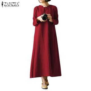 Đầm maxi zanzea tay dài thời trang cho nữ