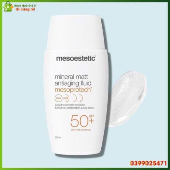 Kem Chống Nắng Mesoestetic Mesoprotech Mineral Matt Antiaging Fluid SPF50 50ml [ Chính Hãng ]