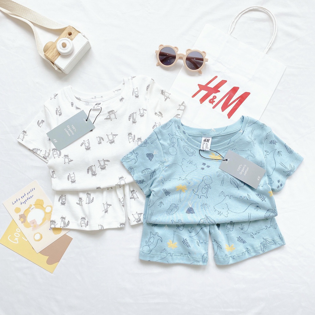 S008 Set 2 bộ cotton zip hình in ko tách lẻ