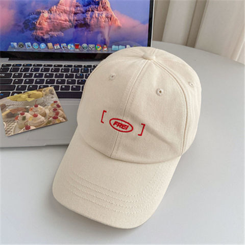 Mũ lưỡi trai thêu họa tiết chữ đơn giản màu sắc ngọt ngào