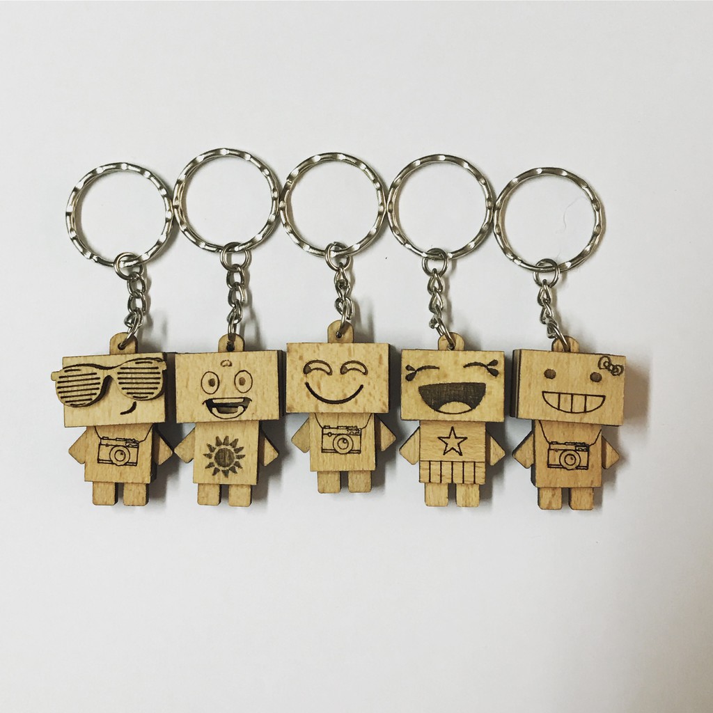 Móc Khóa Danbo Sắc Thái - Handmade - Chất Liệu Gỗ (Veneer)