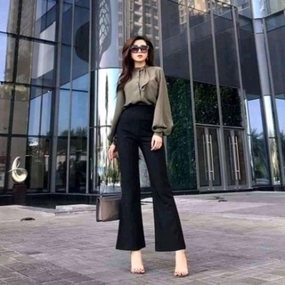 quần ống loe công sở 2 kiểu cho nữ