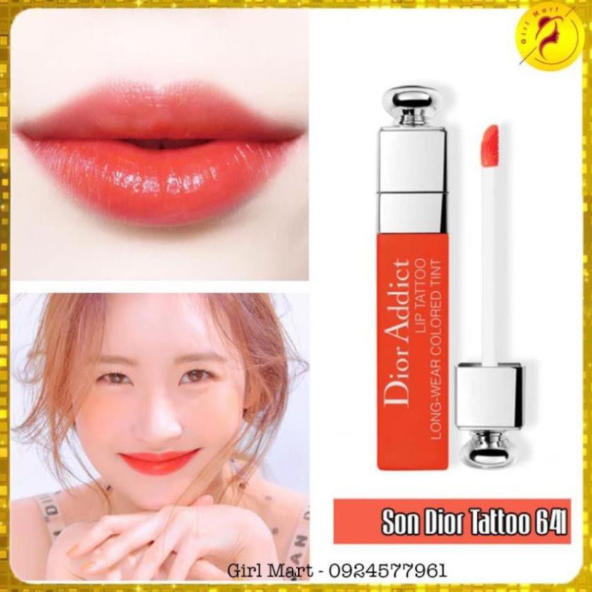 Dior Addict Lip Tattoo chính hãng mới nhất đáng mua nhất mọi thời đại son màu cam đất, cam đỏ, đỏ berry, hồng san hô