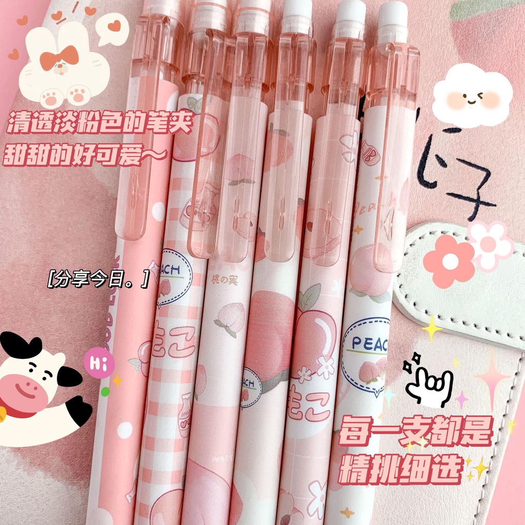 Bút Chì Bấm 0.5mm 2B Họa Tiết Hoạt Hình Dễ Thương