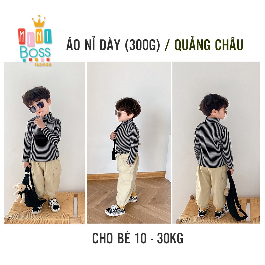 Áo thun trơn dài tay siêu ấm cho bé 10-30kg Quảng Châu | Áo thu đông dài tay cho bé