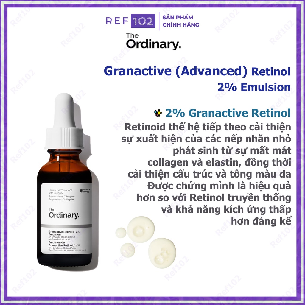 Serum chống lão hóa - The Ordinary Granactive Retinoid Retinol Emulsion - in Squalane [Bill US]