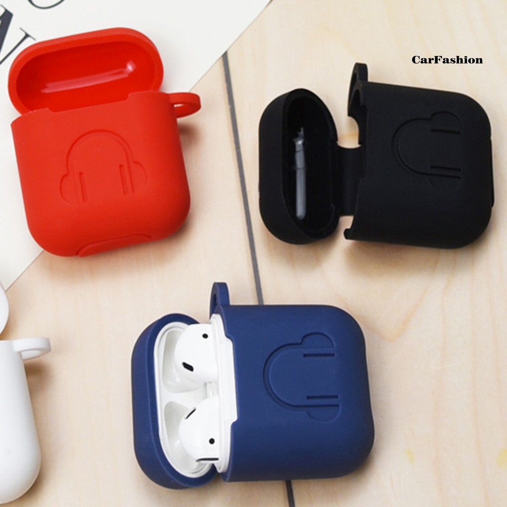 Vỏ Bảo Vệ Hộp Sạc Tai Nghe Bluetooth Apple Airpods Bằng Silicon Dày Chống Bụi