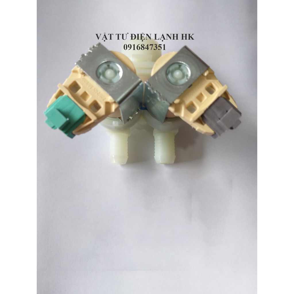 Van cấp đôi Elec - Van điện từ cấp nước máy giặt đôi ELECTROLUX - 2 cổng - hai cửa - HÃNG