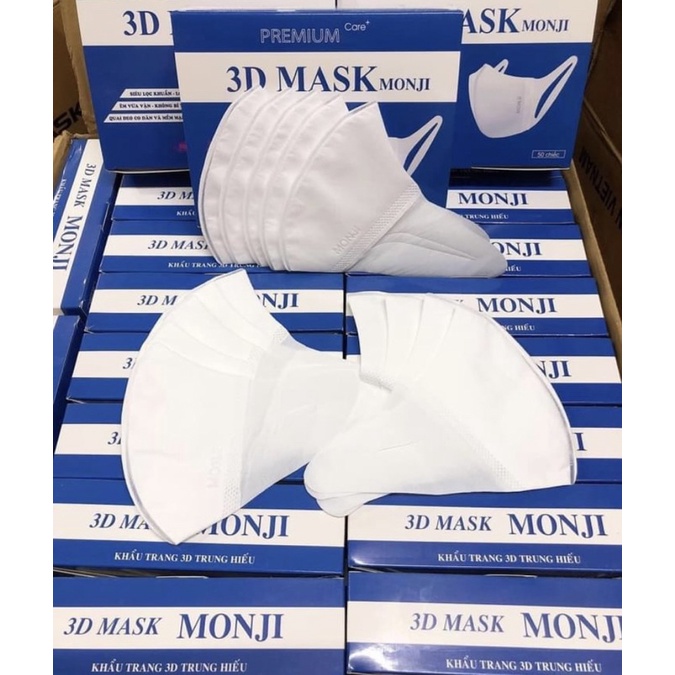 Hộp 50 cái Khẩu Trang 3D Mask MONJI