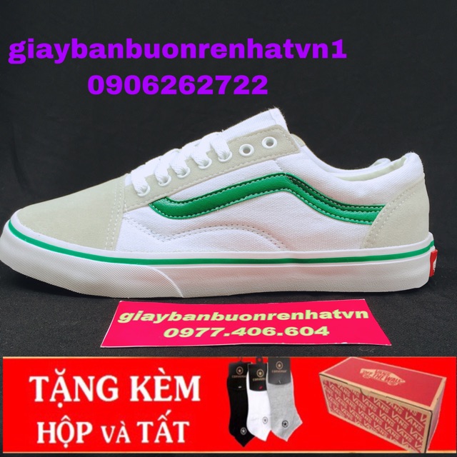 [TẶNG HỘP + TẤT ] GIÀY VN OLD DA LỘN NAM NỮ