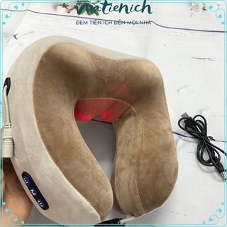 Gối massage cổ vai gáy U-shaped cao cấp / Máy massage Hồng Ngoại trị nhức mỏi cổ
