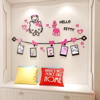 Miếng Dán Tường Trang Trí 3d Hình Mèo Hoạt Hình Bằng Acrylic