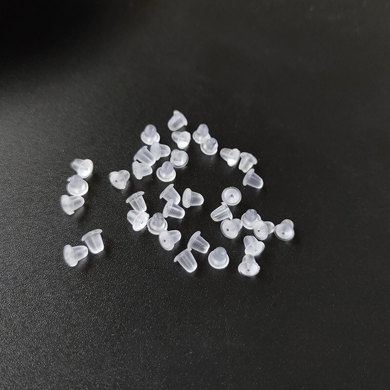 Chốt bông tai bằng silicon Combo 3 đôi Bống Bạc
