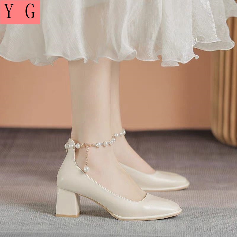 Giày Cao Gót Mary Jane Phong Cách Mới 2022 Dễ Phối Đồ Cho Nữ