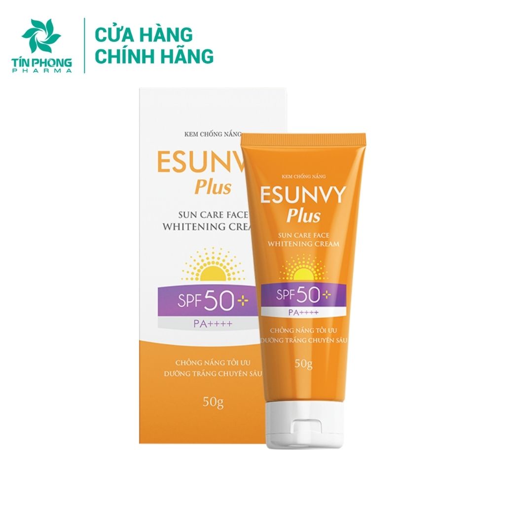 Kem Chống Nắng Esunvy Plus Sun Care Face SPF50+/PA++++ Phù Hợp Cho Da Nhạy Cảm, Bảo Vệ Da Hoàn Hảo Tuýp 50g TMP014