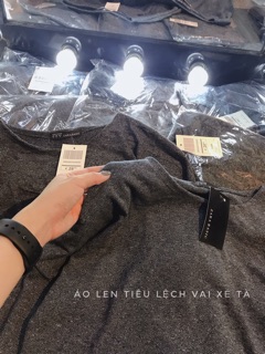 Áo len tiêu lệch vai