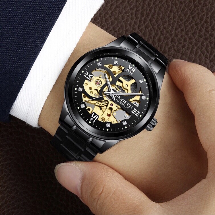 Đồng hồ cơ nam Fngeen 6018 Lộ CƠ💖Freeship💖 máy, Chống Xước, Chống Nước - Đồng hồ Fngeen cơ cao cấp ✴️ Hàng chính hãng | BigBuy360 - bigbuy360.vn
