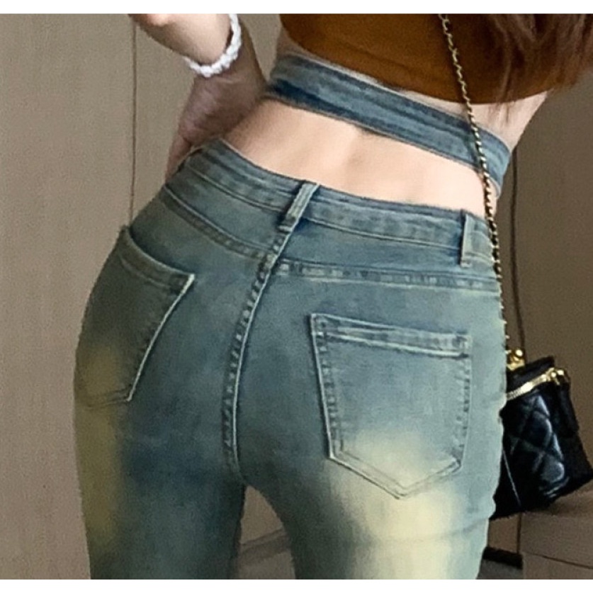 Quần Jeans Nữ Ống Loe Lưng Cao Thời Trang