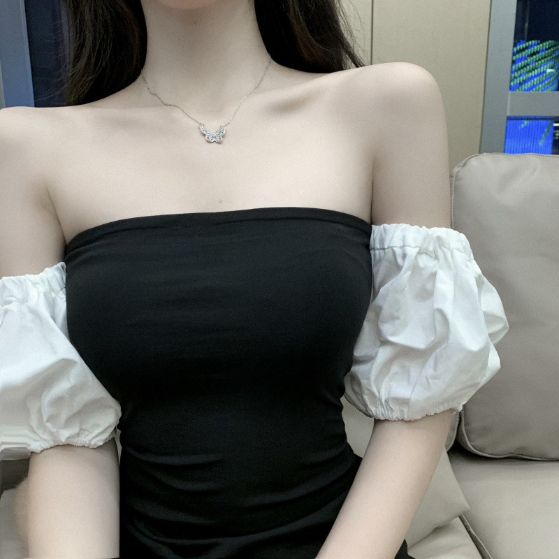 Váy trễ vai xẻ đùi sexy quyến rũ đi chơi dự tiệc phong cách mới hot hit