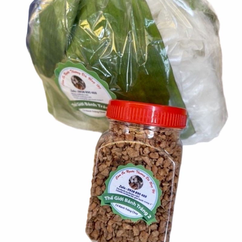 combo 500gr rìa phơi sương + hủ 100gr muối tôm nguyên hạt Ninh siêu ngon