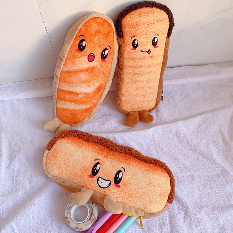 Bóp Viết Hình Bánh Mì Nướng Dễ Thương Sáng Tạo, cute, túi , hộp đựng bút.