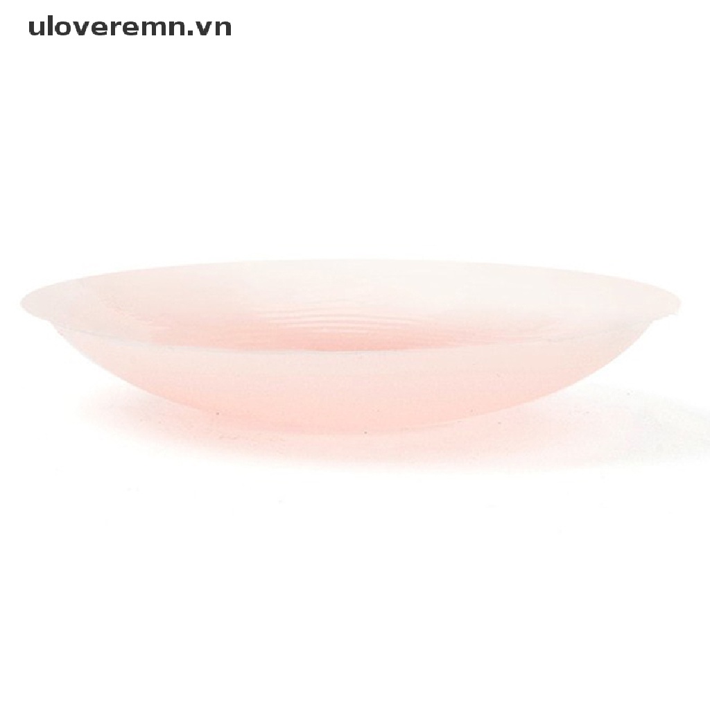Uloveremn 1 Cặp Miếng Dán Ngực Silicone Vô Hình Tự Dính Không Dây Tái Sử Dụng Được Hình Cánh Hoa Tròn Cho Nữ