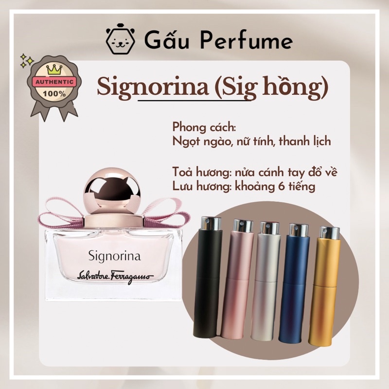 Mẫu thử Signorina EDP (Sig hồng) 10ML chính hãng