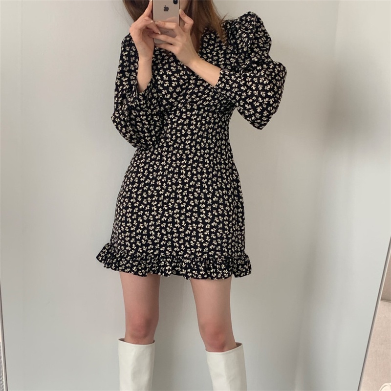 Đầm Tay Ngắn Màu Đen Thời Trang Mùa Hè Dành Cho Nữ