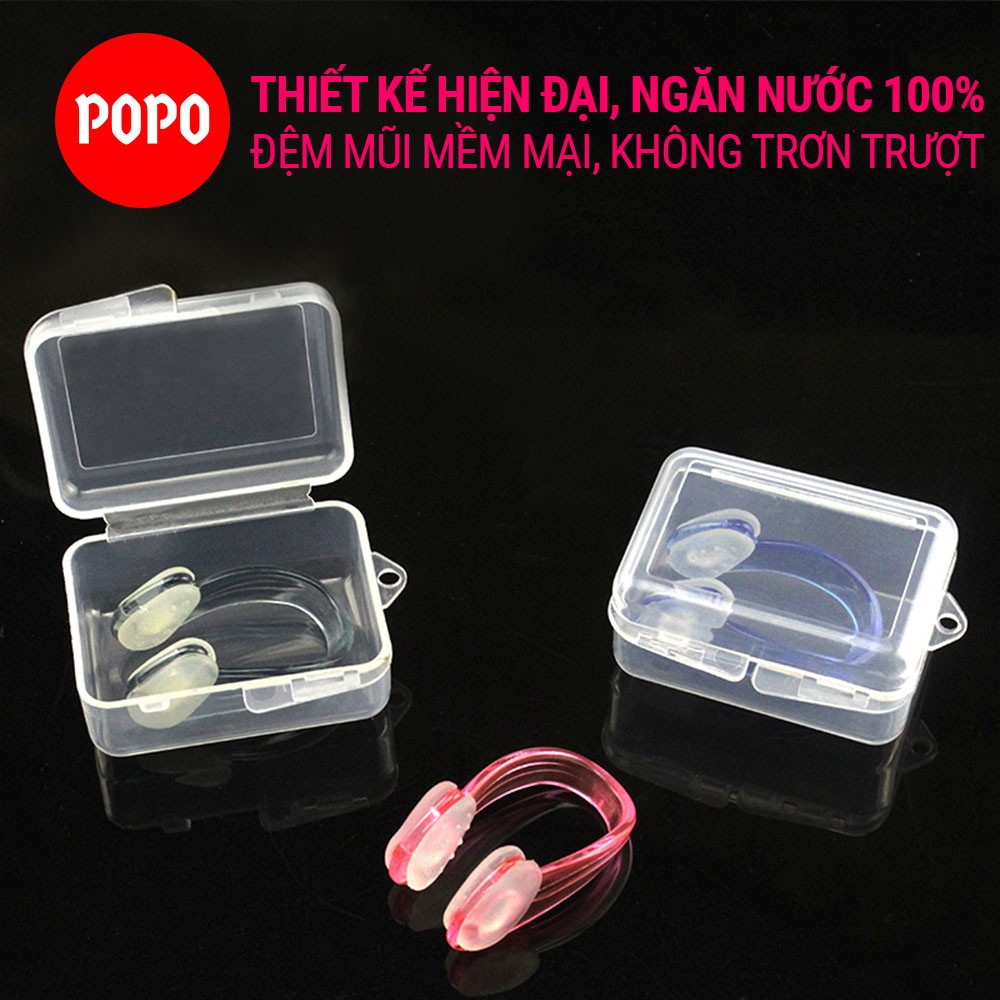 Kẹp mũi bơi siliicone NC1 mềm mại cho trẻ em và người lớn ngăn nước vào khoang mũi, an toàn khi sử dụng POPO