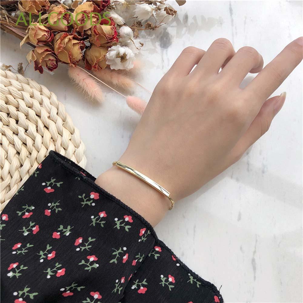 Vòng tay hợp kim kiểu dáng đơn giản phong cách Hàn Quốc xinh xắn cho nữ
