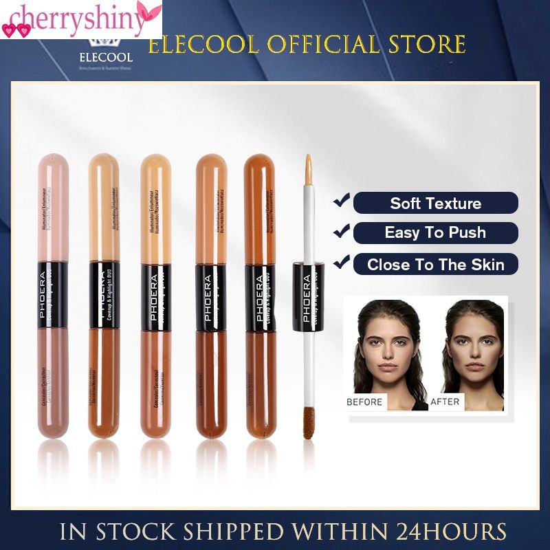 Kem che khuyết điểm dạng lỏng hai đầu kiềm dầu làm sáng da 5 màu tùy chọn hiệu PHOERA
 | BigBuy360 - bigbuy360.vn